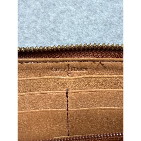 Cole Haan Travel Zip Wallet Woodbury Heritage Weave - Picture 5 of 10